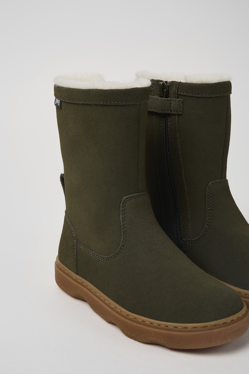 Kiddo Green nubuck boots for kids