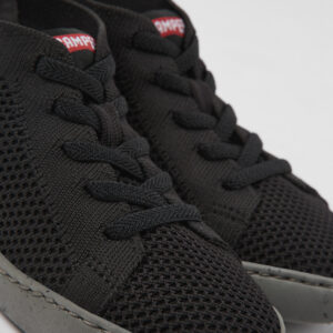 Peu Touring Black textile ankle boots for kids