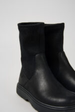 Norte Black leather boots for kids