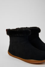 Peu Black nubuck boots for kids