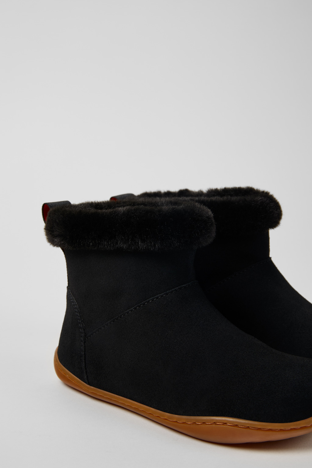 Peu Black nubuck boots for kids