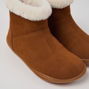 Peu Brown Nubuck Ankle Boots for Kids.
