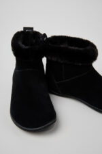 Peu Black Nubuck Ankle Boots for Kids.