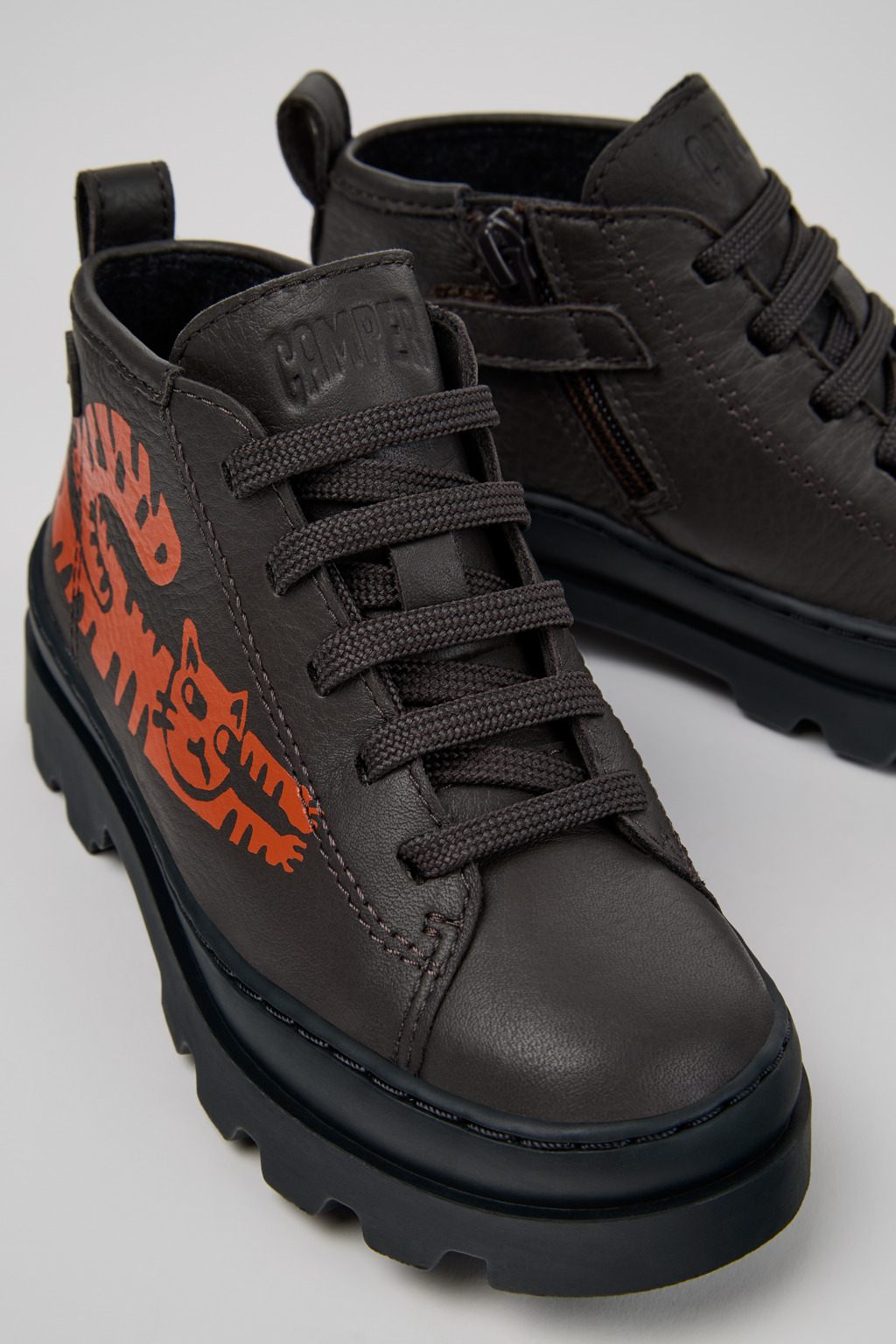 Brutus Multicolor Leather Ankle Boots for Kids.