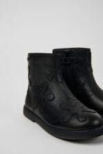 Twins Black leather boots for kids