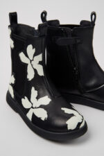 Twins Multicolor Leather Mid Boots for Kids.