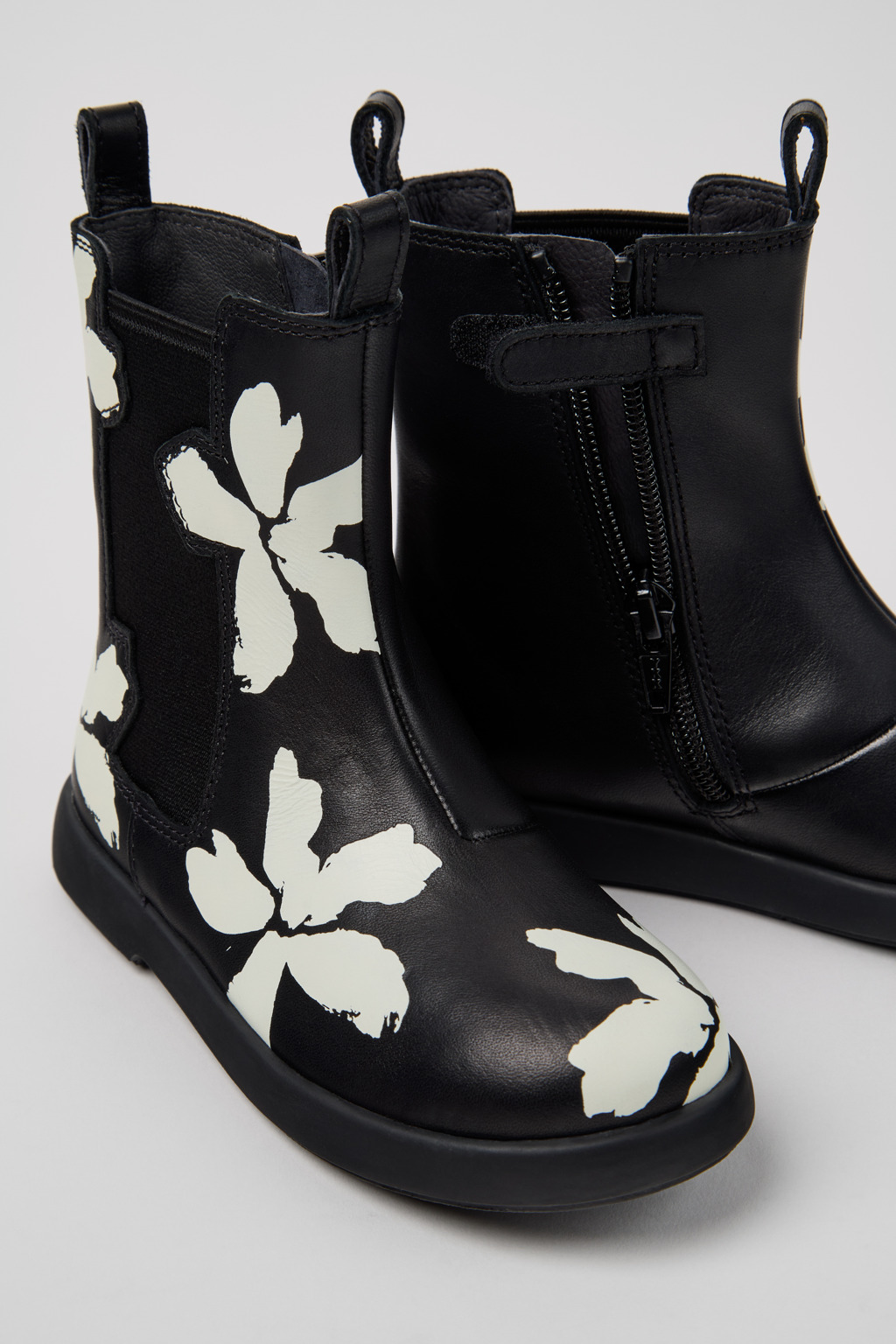 Twins Multicolor Leather Mid Boots for Kids.