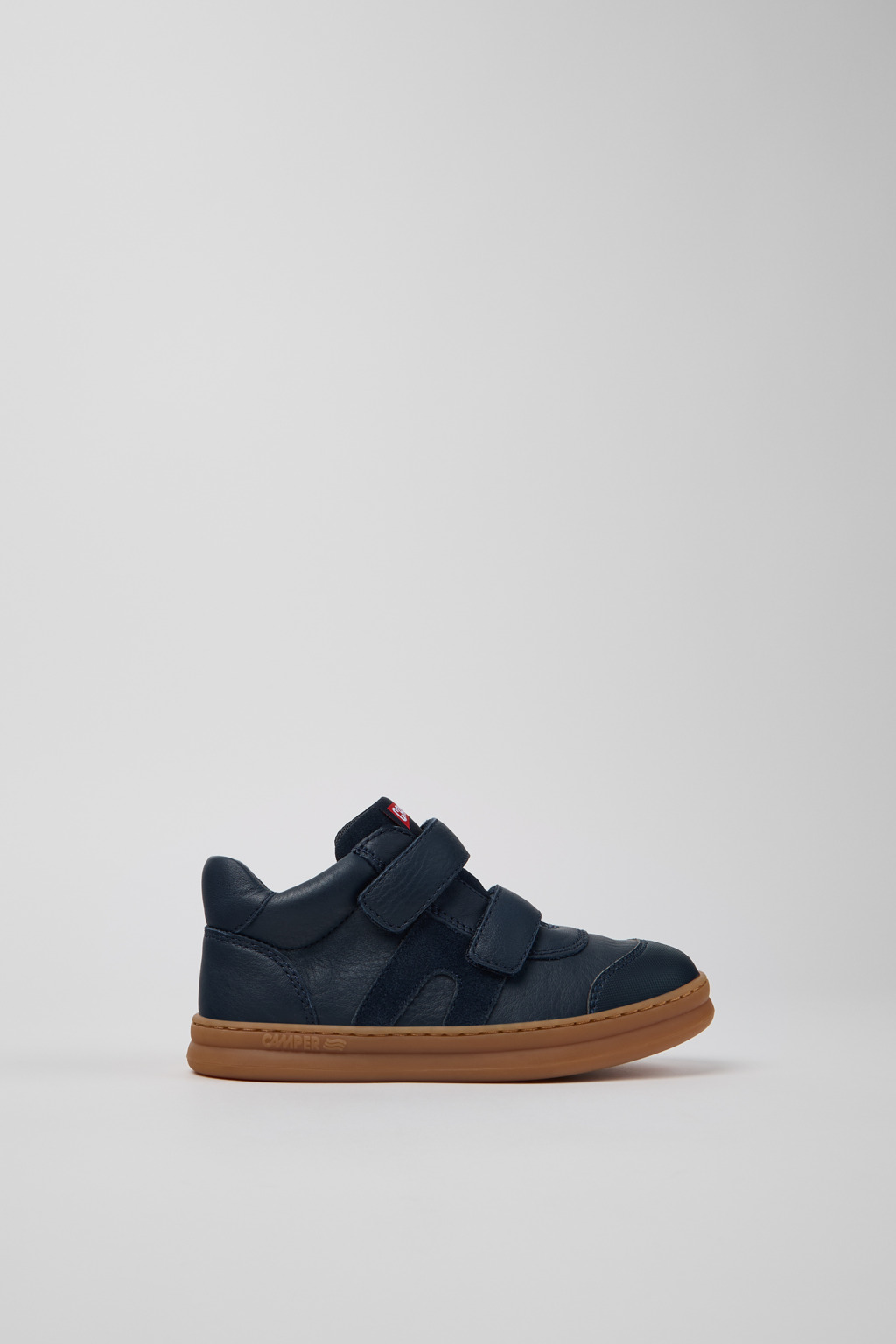 Runner Blue Leather Sneaker Booties for Kids. - Image 2