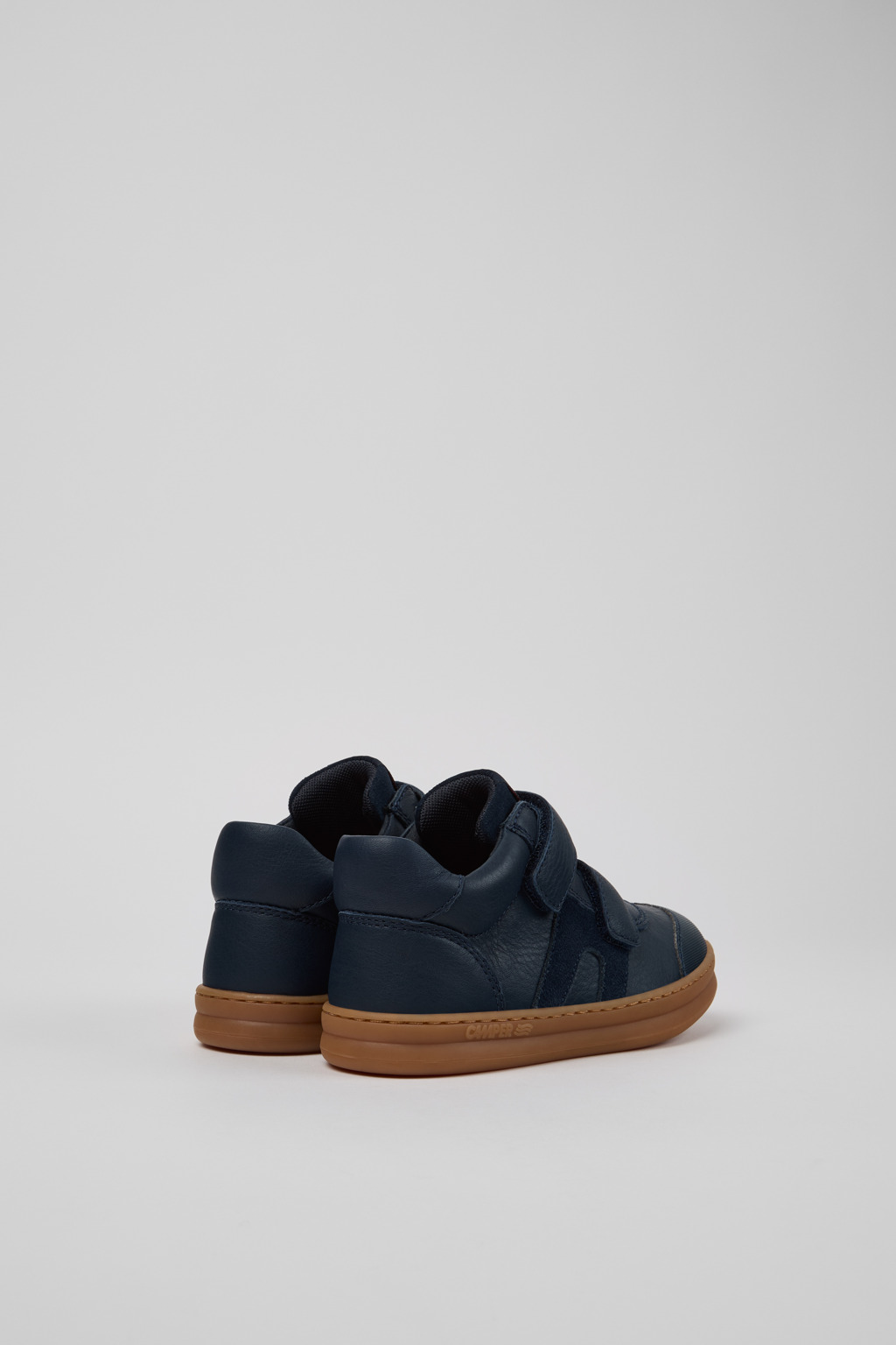 Runner Blue Leather Sneaker Booties for Kids. - Image 3