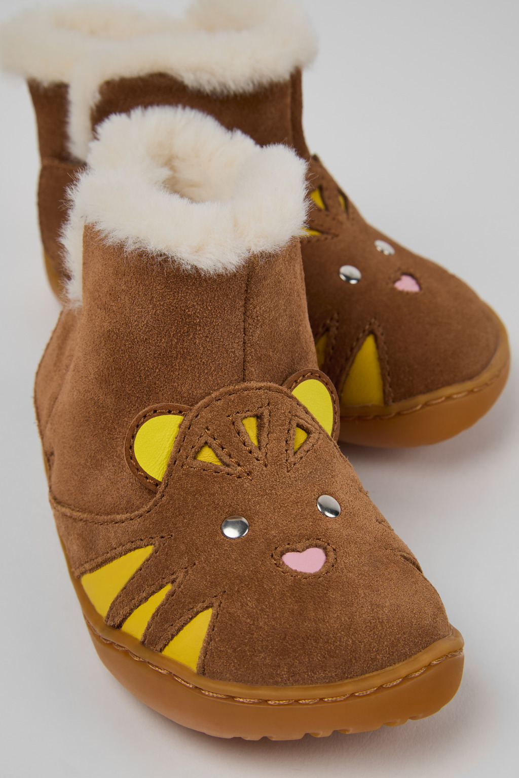 Peu Multicolor Nubuck and Leather Ankle Boots for Kids.