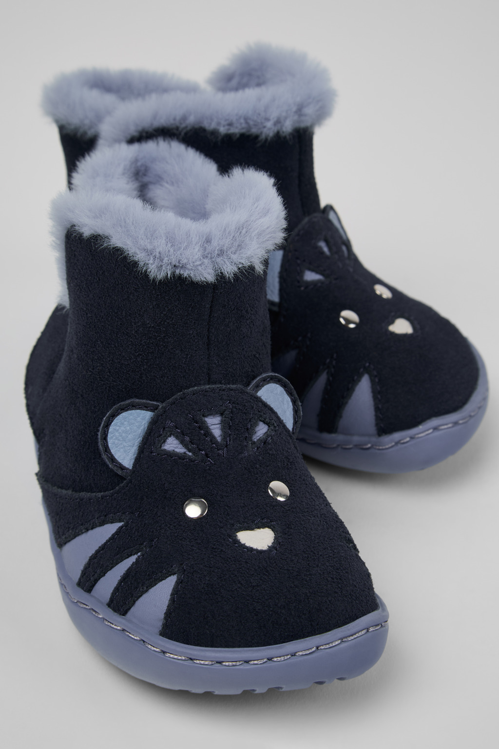 Peu Multicolor Nubuck and Leather Ankle Boots for Kids.