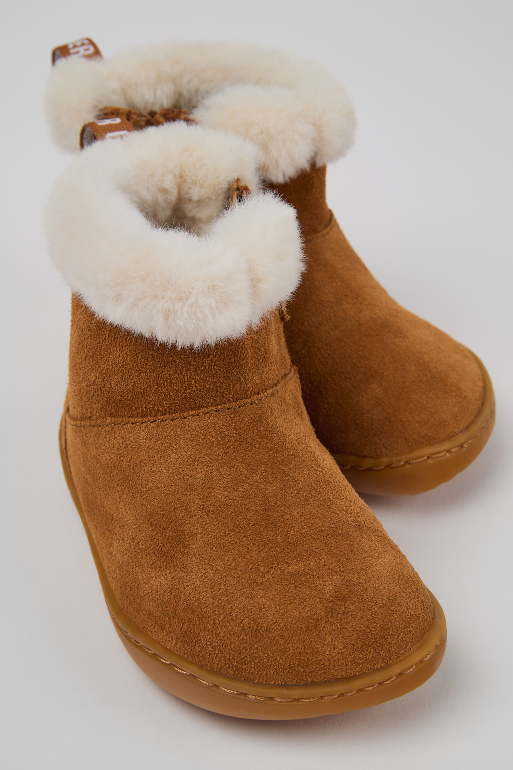 Peu Brown Nubuck Ankle Boots for Kids.