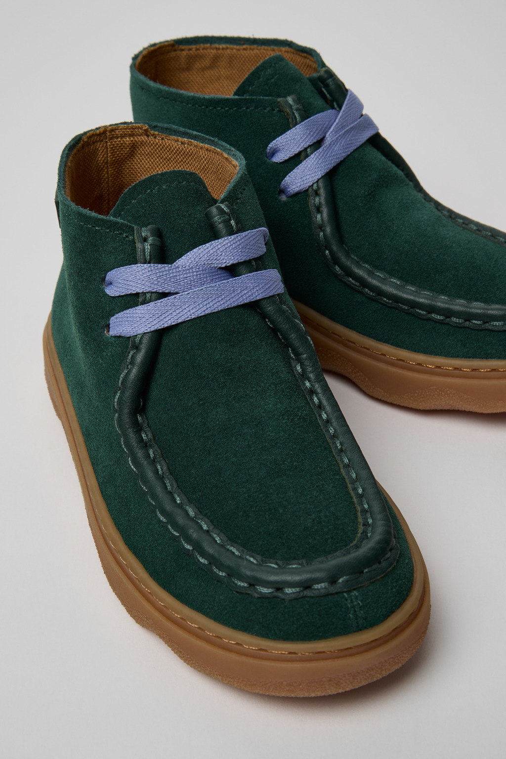 Kiddo Gray Nubuck and Leather Ankle Boots for Kids.