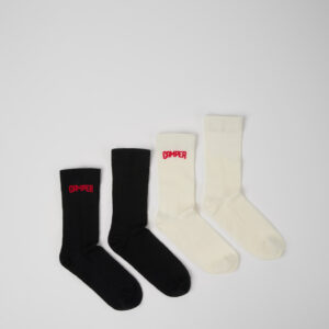 SOX White and black Merino wool socks